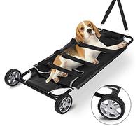 Pet Stretcher with Wheels for Easy Transport, Heavy-Duty Support up to 250lbs, Ideal for Veterinary Visits and Emergency Situations