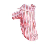 Pet Stripe Print Jumpsuit Dog Overall Spring Wedding Lapel-Neck T Shirt Cute Thin Small Lovely Overall Simple For Small Dogs Girl With Stripe Print