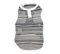 Pet Striped Tank Top, Spring Summer Hollow Breathable Sleeveless Shirt with D-Ring, Cute Outfit Apparel for Small Breed Dogs Black XXL