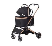 Pet Stroller 3 in 1 for Dogs & Cats - Folding Animal Stroller with Detachable Carrier Basket, 4 Wheels for Large Pets, Ideal for Vet Visits & Outdoor Adventures.