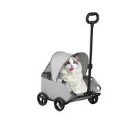 Pet Stroller - 35.43 Inch Folding Dog Carriage for Travel Comfort, Lightweight Outdoor Carrier with Sturdy Wheels Function, Puppy Kitten Animal Supplies for Walking Park Beach Shopping