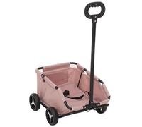 Pet Stroller 4 Wheels - Easy-Fold Dog Cat Stroller for Small Medium Dog Cats Carrier, for Travelling Shopping Walking Playing for Small Dogs Cats(Pink)