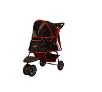 Pet Stroller ALL Terrain, IPS-01 Red/Black, dog carrier, trolley, Trailer, Innopet, Buggy. Foldable pet buggy, pushchair, pram for dogs and cats