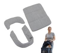 Pet Stroller Cushion - Polyester Dog Stroller Bed Mat, Removable Pillow, Waterproof Pad Anti-Slip Cushion | Pet Bed For Puppy, Cat, Cart, Travel, Outdoor Walks, Apartment, Home