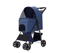 Pet Stroller Dog Stroller Cat Stroller Folding Dog Stroller 4 Wheels Pet Stroller Cat Stroller Travel Cart with Storage Basket for Small Medium Dogs Cats Dog Pram Dog Cat(Color:B)
