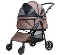 Pet Stroller Dog Stroller Cat Stroller Folding Pet Stroller Dog Folding Stroller with 4 Wheels Dog Cat Puppy Stroller for Medium Small Pet Dog Pram Dog Cat(Color:A)