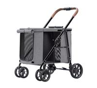Pet Stroller Dog Stroller Foldable Pet Stroller with 4 Wheels Portable Dog Stroller Cat Stroller for Small Medium Dogs Cats Cat Stroller Dog Strollers(Color:Grey)