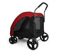 Pet Stroller,Dog Strollers for Large Dogs, Premium Heavy Duty Dog/Cat/Pet Stroller Travel Carriage with Rain Cover, Pet Stroller Buggy with Oversized Wheels, Within 50kg 5572K7O4G