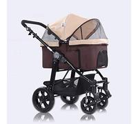 Pet Stroller,Foldable Multi-Functional Dog Cat Pram Buggy Pushchair with 4 Wheels, Easy Wash Away with Carry Cage, Pet Car Seat, for Medium Small Pet
