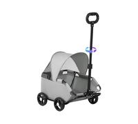 Pet Stroller, Foldable Travel Carriage with Wheels | Folding Pet Strollers Dog Carriages | Outdoor Carrier Puppy Kitten Animals Supplies for Travel Walking Park Beach Shopping Mall Vet Visits