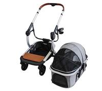 Pet Stroller for Cats Dogs Pet Strollers for Small Medium Dogs Separable Dog Cat Pram Stroller Buggy Pushchairs Lightweight Folding Carrage 4 Wheel (Grey a) (Grey a)