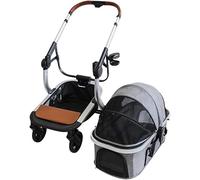 Pet Stroller for Cats Dogs Premium Pet Strollers for Small Medium Dogs Separable Dog Cat Pram Stroller Pushchairs Lightweight Folding Carrage (Grey a) (Grey a)