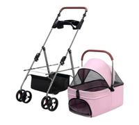 Pet Stroller for Dogs and Cats, Foldable Outdoor Design, Detachable Basket, Small Dog and Cat Stroller, Lightweight and Convenient for Travel