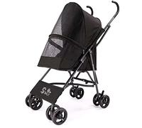 Pet Stroller for Dogs & Cats, Foldable 4-Wheel Animal Cart, Roadster Style for Puppies & Senior Pets, Easy to Carry, Ideal for Travel & Outdoor Adventures