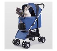 Pet Stroller for Medium Small Dogs, Foldable Dog Pram Premium 4 Wheel Cat Strollers for 2 Cats, Dog Prams Pushchairs for Small Dogs Breathable Dog Pram Stroller Buggy