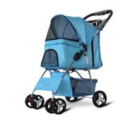 Pet Stroller for Small and Medium Dogs and Cats - Lightweight Folding Pushchair for Teddy Breeds