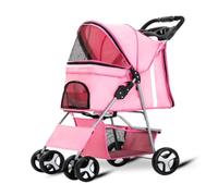 Pet Stroller for Small and Medium Dogs and Cats - Lightweight Folding Pushchair for Teddy Breeds