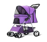 Pet Stroller for Small and Medium Dogs and Cats - Lightweight Folding Pushchair for Teddy Breeds