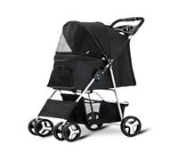 Pet Stroller for Small and Medium Dogs and Cats - Lightweight Folding Pushchair for Teddy Breeds