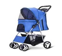 Pet Stroller for Small and Medium Dogs and Cats - Lightweight Folding Pushchair for Teddy Breeds