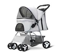 Pet Stroller for Small and Medium Dogs and Cats - Lightweight Folding Pushchair for Teddy Breeds