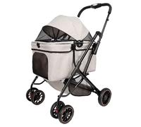 Pet Stroller for Small and medlium Dogs, Aluminum Alloy Frame,Foldable carts, Carrier,Automatic Folding,Dog Strollers for Small Dogs(Gray)