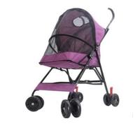 Pet Stroller Lightweight and Breathable Folding pet Stroller Dog and cat Stroller Four-Wheel Outdoor Travel pet Stroller Pet Pushchair(Pink)