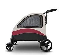 Pet Stroller Multifunctional Dog Cat Jogger Stroller for Medium Small Dogs Cats Travel Folding Carrier with Safety Tether Large Cat/Dog Stroller for Walking Holds Pets Up to 60 Kg / 132 Lbs
