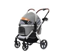 Pet Stroller One Click Automatic Collection Pet Cart Large Space Dog Stroller Outdoor(Color1)