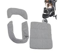Pet Stroller Organizer Pad Set Polyester Multi-Layer Cushion With Bolster Pillows And Safety Barriers Great For Shopping Trips Park Adventures And Pet-Friendly Events