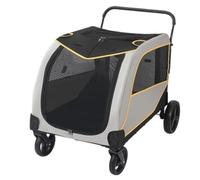 Pet Stroller Outdoor Pet Stroller for Medium and Large Dogs, Foldable Cat and Dog Outdoor Four-Wheeler for Disabled People Small Pet Stroller
