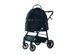 Pet Stroller Pet Stroller for Outdoor Use Large Dog Cart with Separate Carrying Basket(302-1 Black)