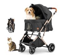 Pet Stroller with 4 Wheels,Black