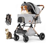 Pet Stroller with 4 Wheels,Gray