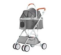 Pet Stroller with Detachable Carrier & Car Seat - 3 in 1 Dog Strolling Cart | Easy Folding, Sturdy Frame & Shock Absorbing Spring | for Small Medium Pets | 33 LB Capacity