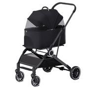 Pet Stroller3 in 1 Folding Pet Stroller,Dog Strollers for Small Dogs,4 Wheels Dog/Cat Puppy Stroller W/Removable Travel Carrier for Small/Medium Pet(F)(C)