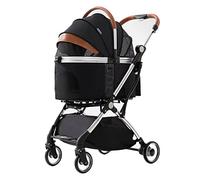 Pet Strollers Buggy for Small Medium Dogs/Cats - 3 in 1 Compact Cat Carrier Bag with Removable Design - Convenient Pet Stroller for Cats/Dogs
