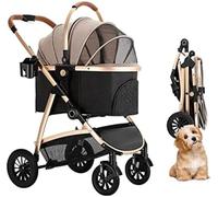 Pet Strollers for Medium Large Dogs, 3 in 1 Dog Stroller, Detachable Cat Strollers, Large Dog Stroller, 4-Wheel Strolling Cart Storage Basket,A