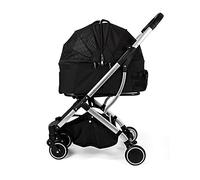 Pet Strollers Premium Dog Stroller for Medium Dogs 44lbs Dog Cart Cat Stroller Pet Carrier Strollers Foldable 4 Wheel Dog Prams Pushchairs with Detachable (Black) (Black)