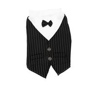Pet Suit Kitten Clothes Dog Vest Boy Outfits Dog Tuxedo Puppy Clothes Wedding Handkerchief Costumes for Dogs Dog Formal (Black XL)