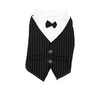 Pet Suit Kitten Clothes Dog Vest Boy Outfits Dog Tuxedo Puppy Clothes Wedding Handkerchief Costumes for Dogs Dog Formal (Black L)