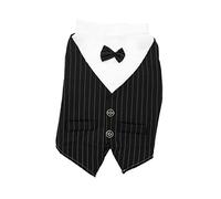 Pet Suit Kitten Clothes Dog Vest Boy Outfits Dog Tuxedo Puppy Clothes Wedding Handkerchief Costumes for Dogs Dog Formal (Black M)
