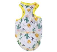 Pet Summer Clothes for Dogs | Breathable Cotton Pig Printed Dog Shirt Keeps Cool | Non - Sticky Soft Puppy Clothes for Small Dogs/Daily Outfit | Cute Fashion Design (S)
