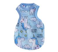 Pet Summer Cooling Clothes, Little Pig Dog Vest, Breathable Cotton Sleeveless T - Shirt - Soft Comfortable Material, Cute Cartoon Design, Ideal for Warm Weather (M)