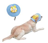 Pet Sun Hat for Dogs Cats, Summer Breathable Mesh Round Cap with Cute Star Decoration, Adjustable Outdoor UV Protection Cap for Walking, Traveling, Taking Photos_XL(Blue)