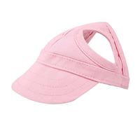 Pet Sunbonnet, Dog Cat Baseball Cap with Bared Ears Design Adjustable Stripe Sun Protection Brim Summer Travel Sport Hat for Outdoor Activities (S)