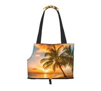 Pet-Sunset at The Beach print portable bag, lightweight and breathable, suitable for taking small pets out.