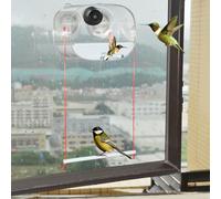 Pet Supplies Bird Feeder With Camera Smart Bird Feeder Camera With 1080P AI Identify Instant Notifications Watching Auto Videos & Detection Ideal For Family And (White, 20x13x11cm)