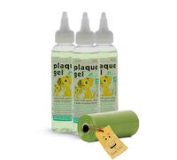 Pet Supplies Bundle Includes: 3X Petkin Plaque Gel for Dogs & Cats (Mint, 120ml Each) and Donny & Dev Poop Bags - Dog Teeth Cleaning Gel - Cat Essentials - Alternative to Dog Dental Wipes & Pet Wipes