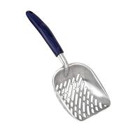 Pet Supplies Cat Litter Shovel Flexible Metal Long Handle Cat Sand Artifact for Easy (Blue, One Size)